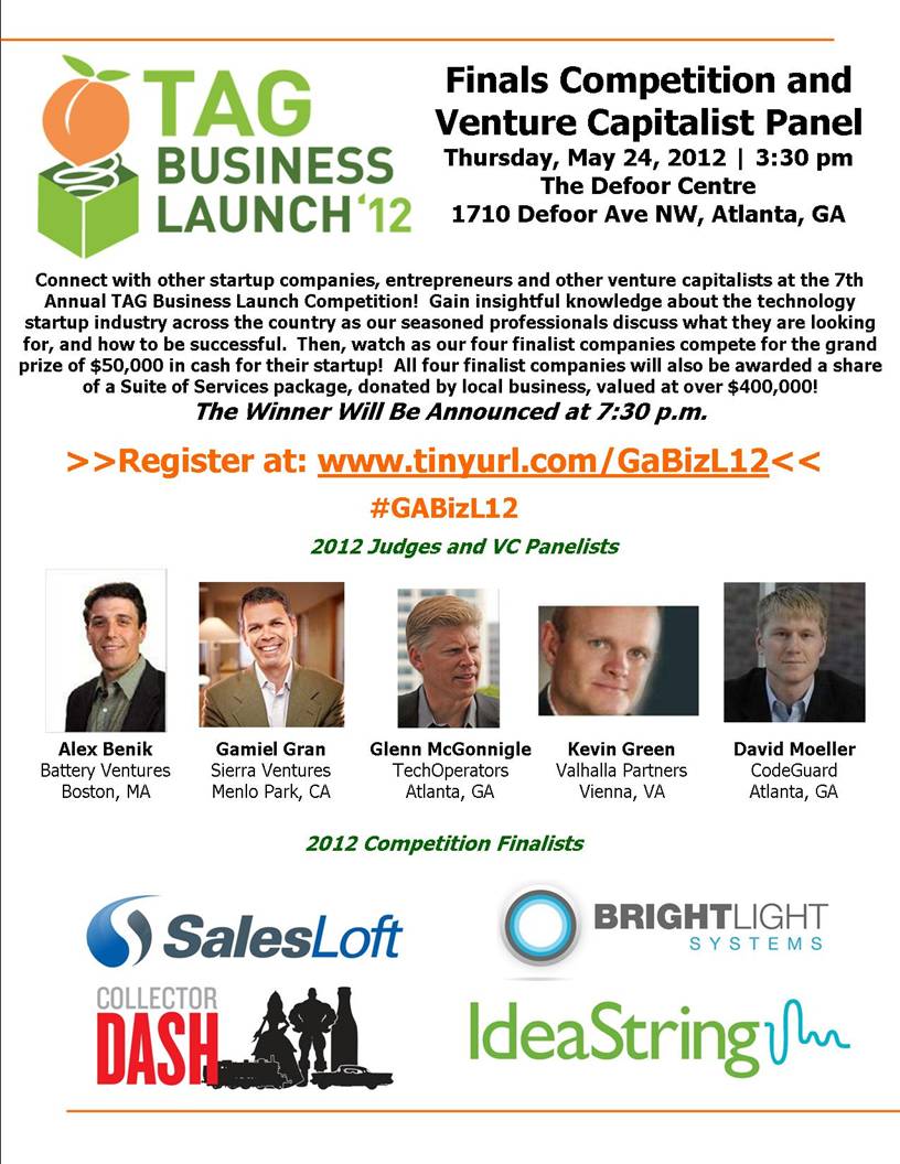 Register To Attend TAG Business Launch Competition Finals 2012 (This ...